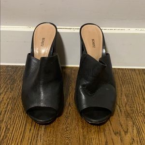 Schutz leather mules